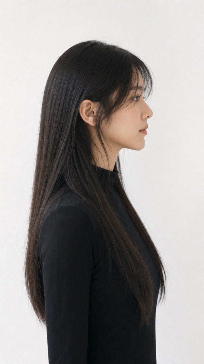 AIモデル03の右横顔ヘアスタイル
