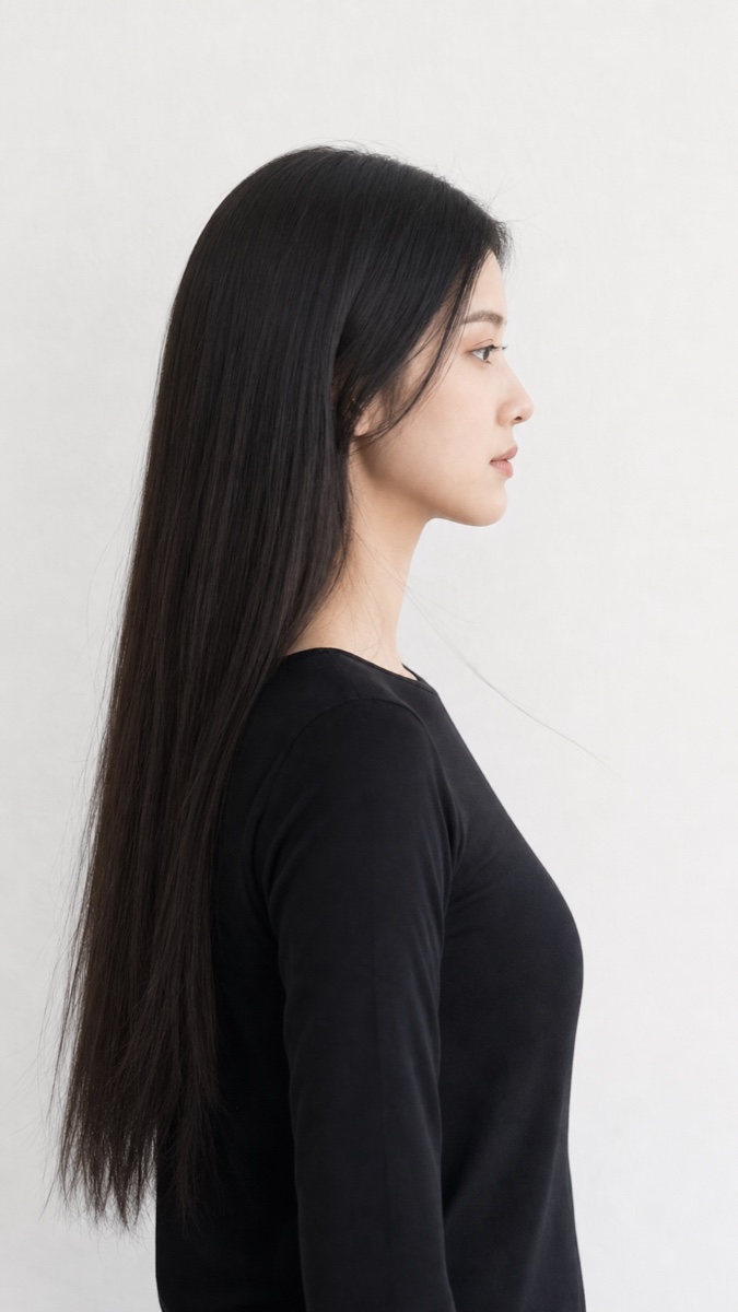 AIモデル07の右横顔ヘアスタイル