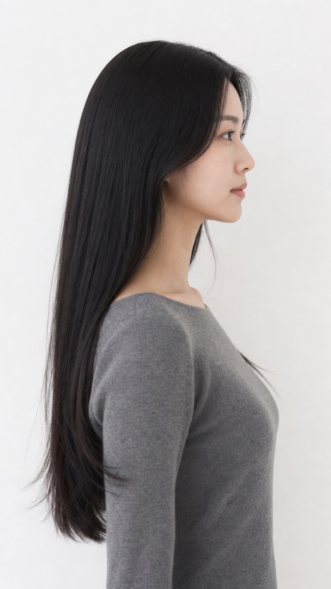 AIモデル08の右横顔ヘアスタイル